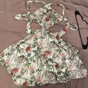 Boohoo halter backless dress